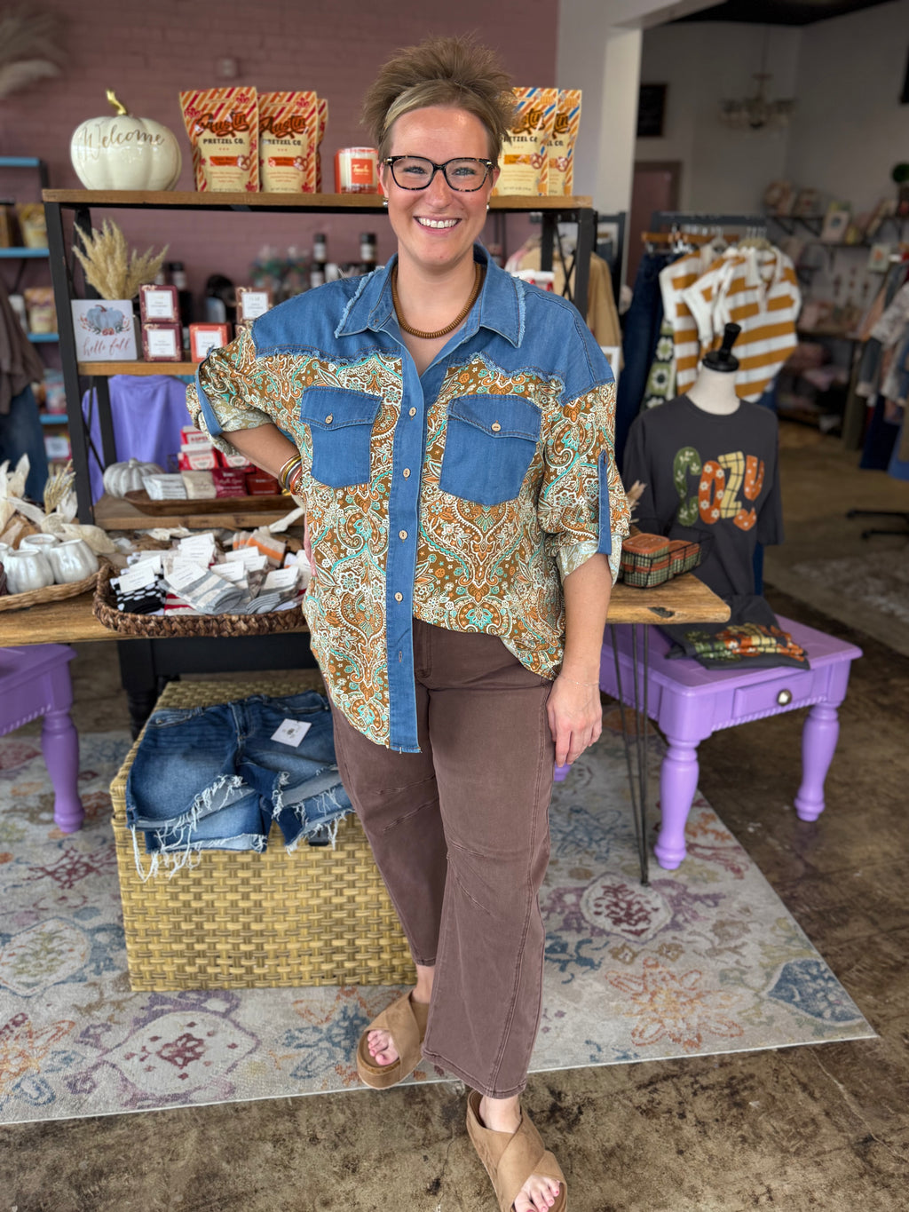 Rustic Charm Paisley Top
