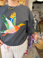 Watercolor Mallard Duck Sweatshirt