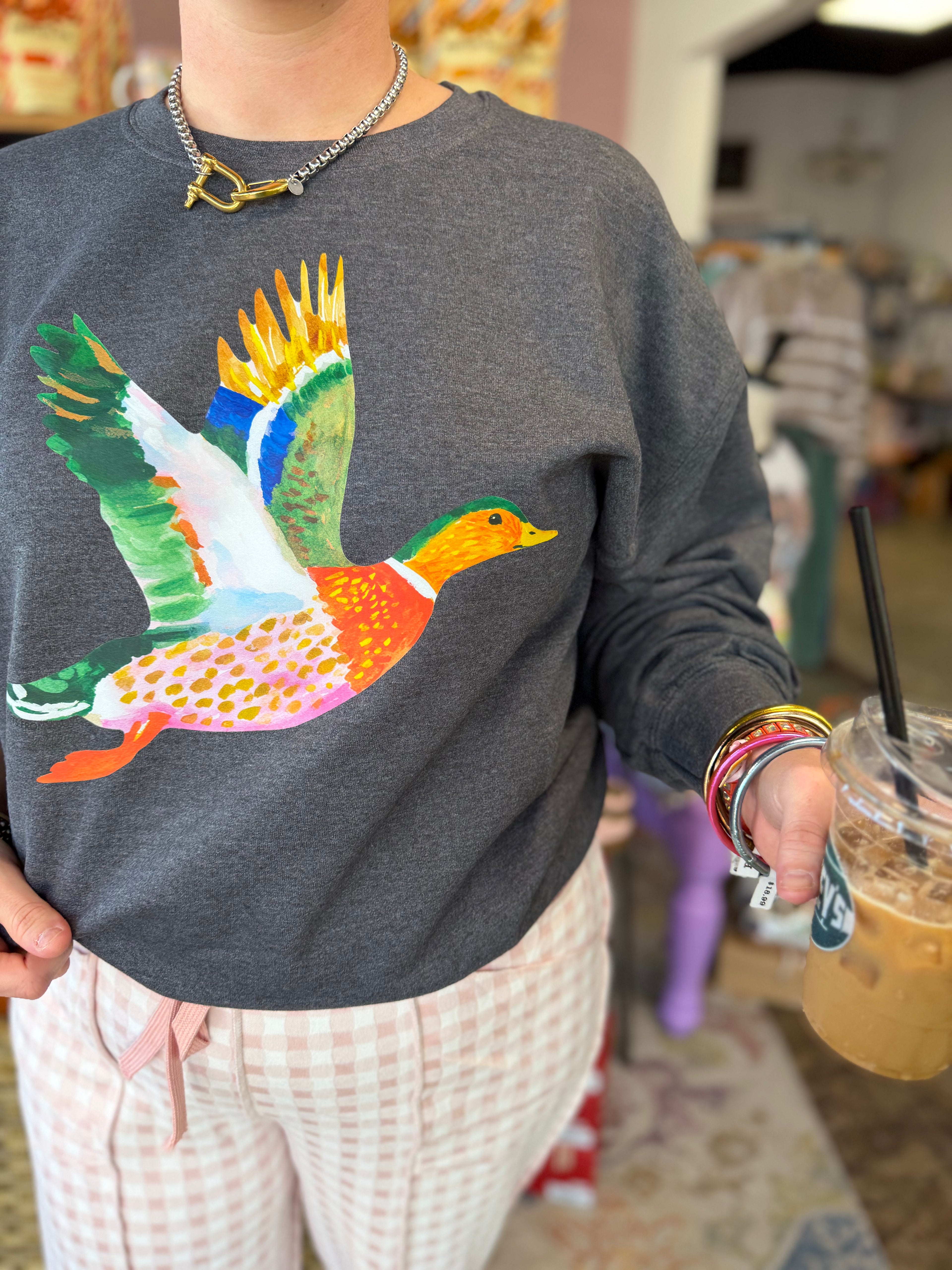Watercolor Mallard Duck Sweatshirt