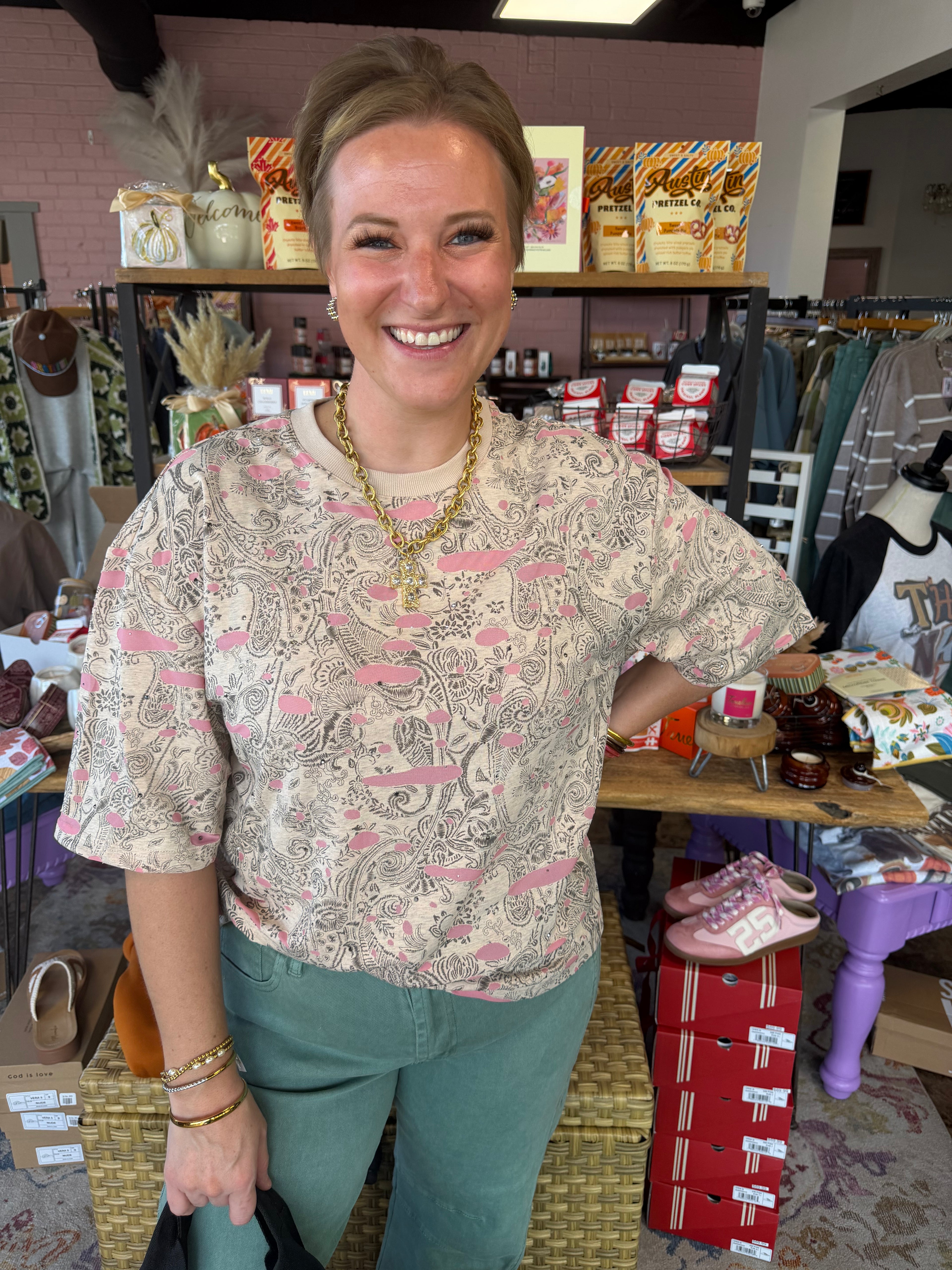 Little Bit Extra Paisley Top