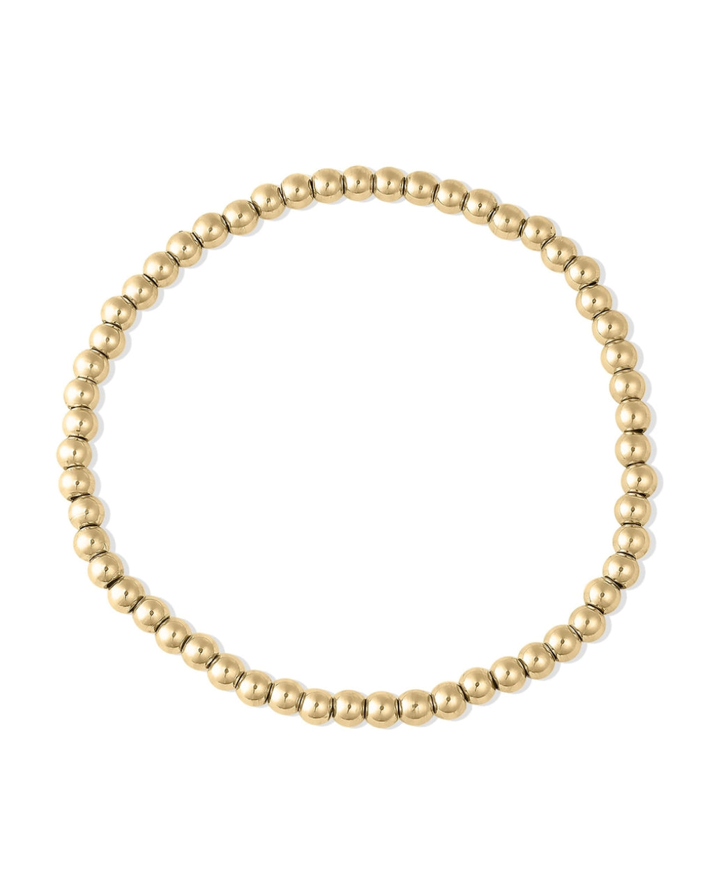 5mm Gold Beaded Stretch Bracelet - Water Resistant