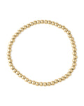 5mm Gold Beaded Stretch Bracelet - Water Resistant