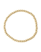 5mm Gold Beaded Stretch Bracelet - Water Resistant