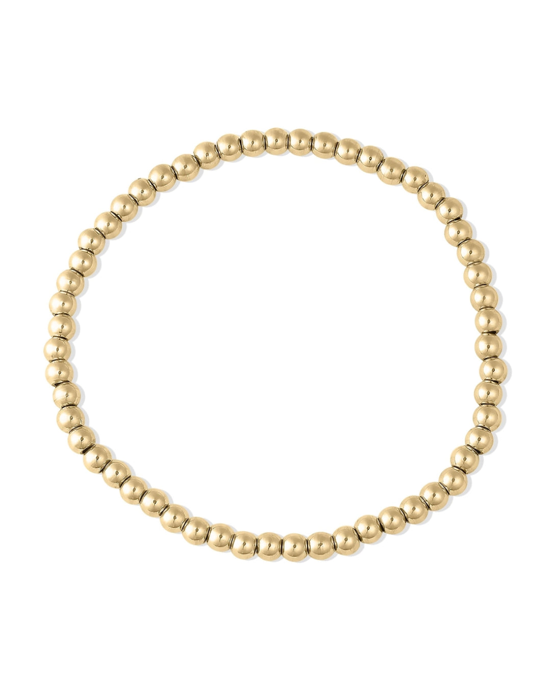 5mm Gold Beaded Stretch Bracelet - Water Resistant