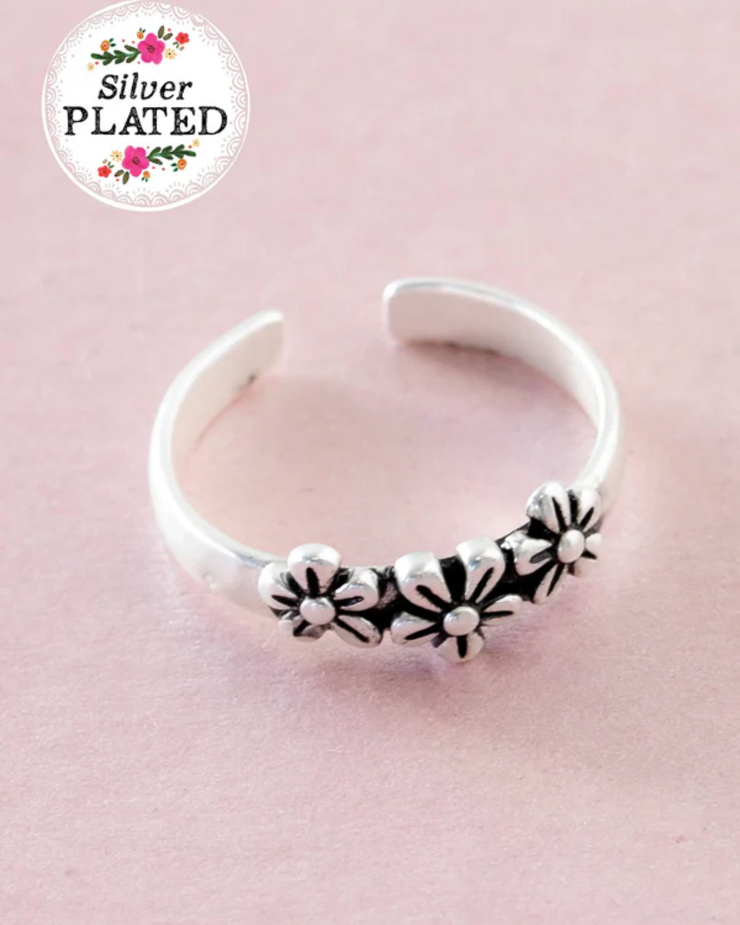 Adjustable Toe Ring in Silver by Natural Life
