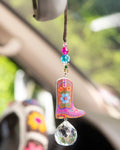 Boot Crystal Sun Catcher Car Charm by Natural Life