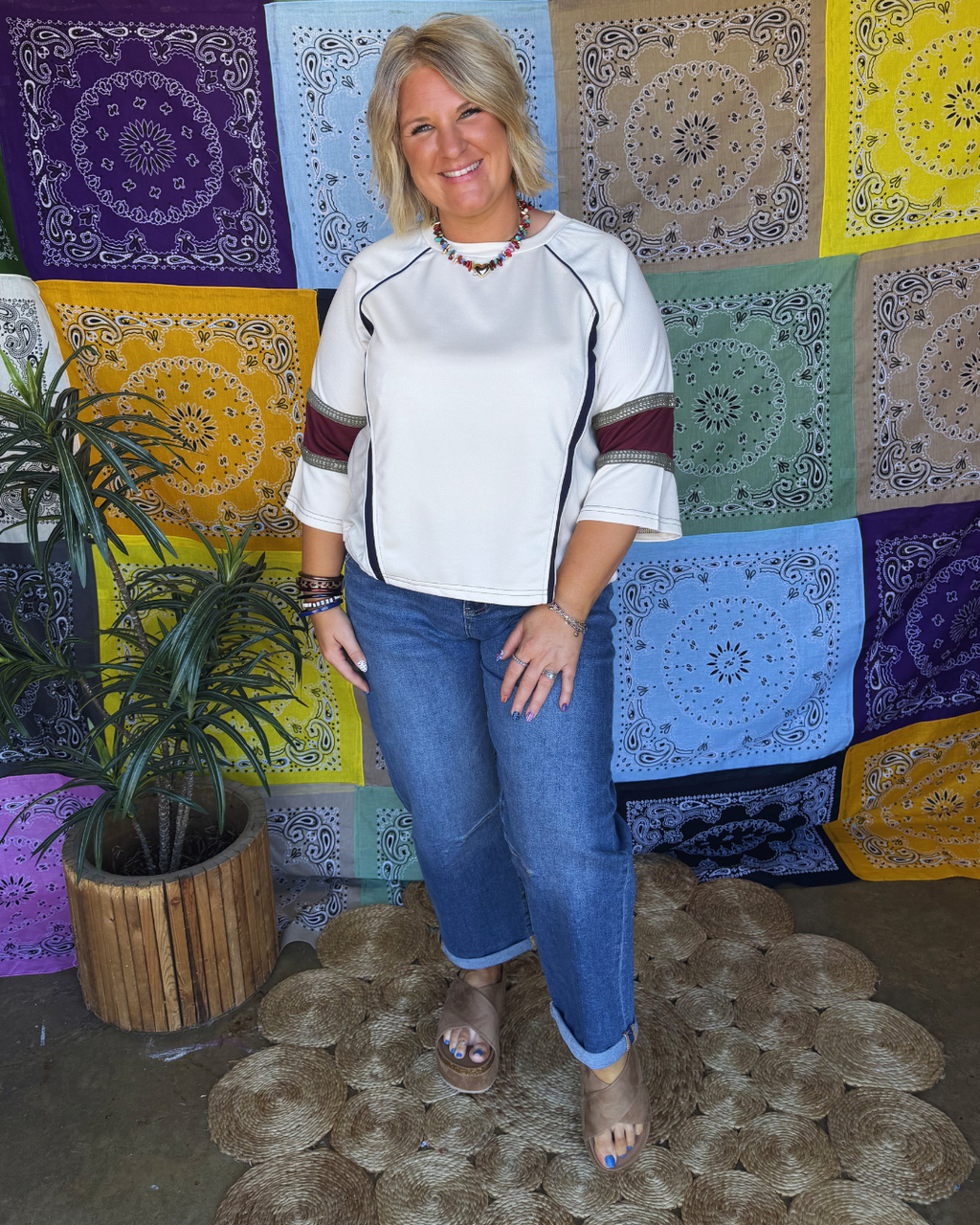 The Retro Varsity Top