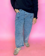 Blue Frost Barrel Denim