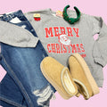 Distressed Merry Christmas Sweatshirt