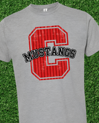 Boys Stripe Varsity Spirit Letter Tee
