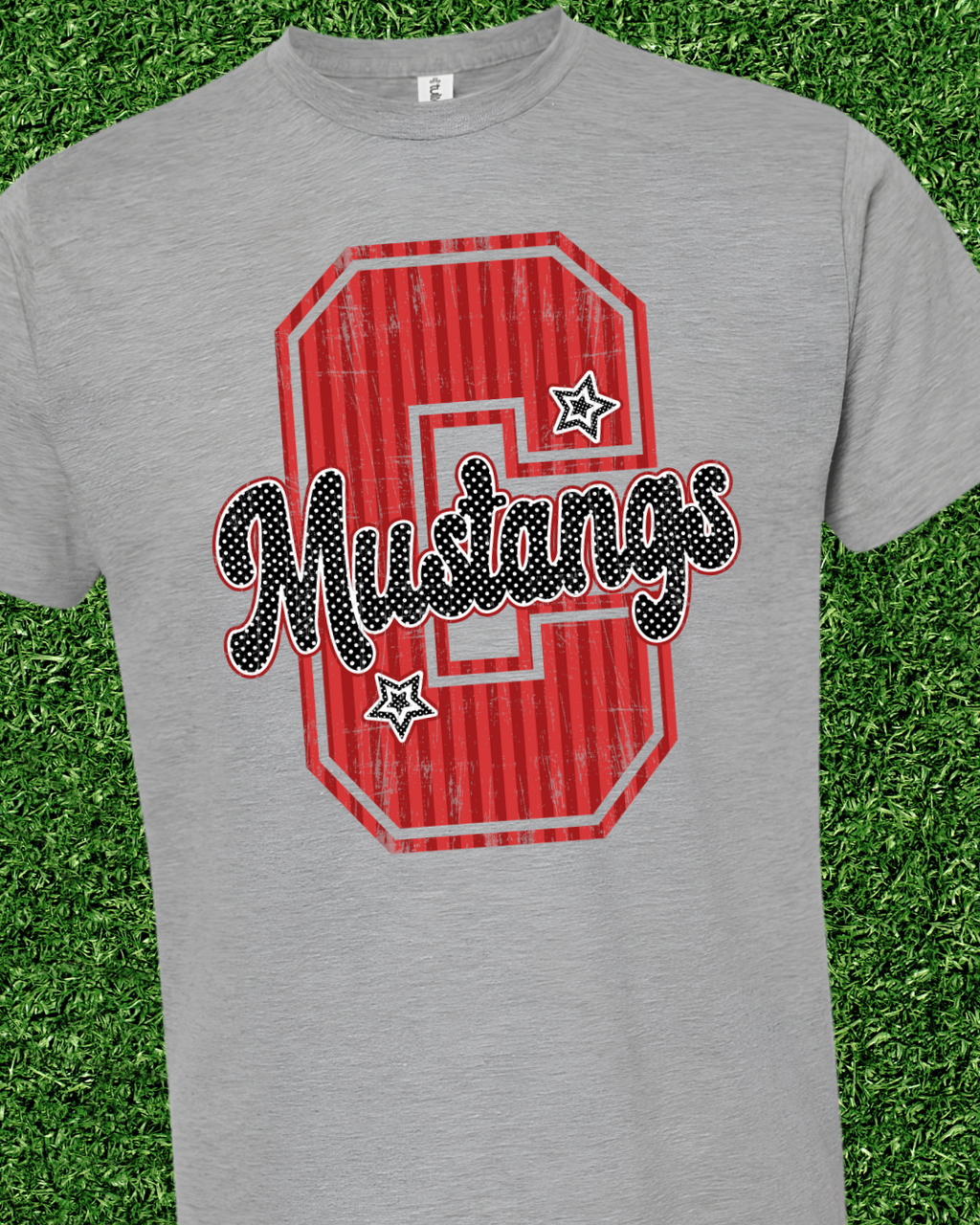 Stripe Varsity Letter Spirit Tee