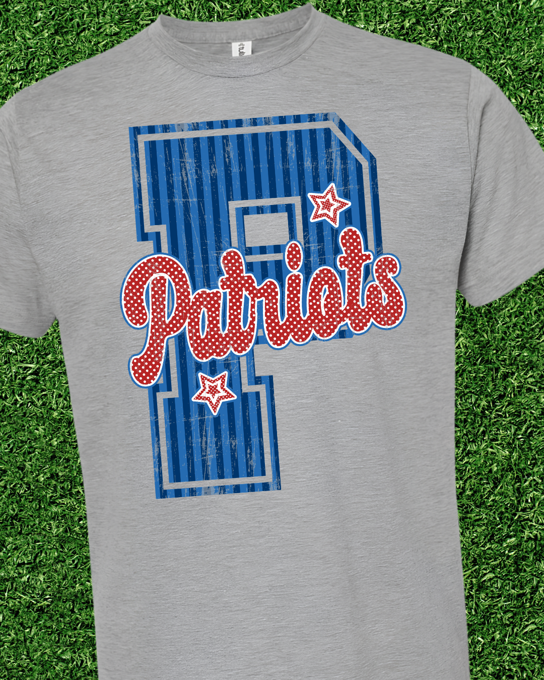 Stripe Varsity Letter Spirit Tee