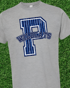 Boys Stripe Varsity Spirit Letter Tee