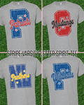 Stripe Varsity Letter Spirit Tee