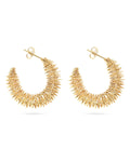 18K Gold Pvd Stainless Steel Wired Statement Hoop Earrings