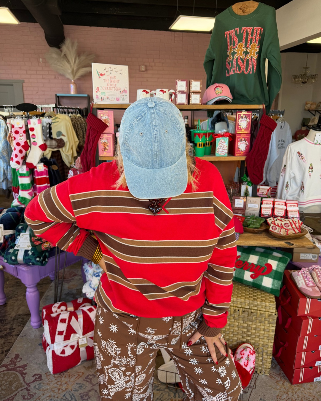 Cherry Cola Striped Sweater