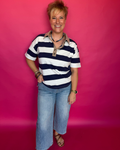 Main Street Stripe Top in Navy