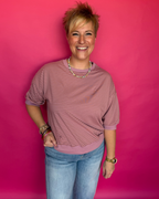 Cozy Beginnings Top in Rose
