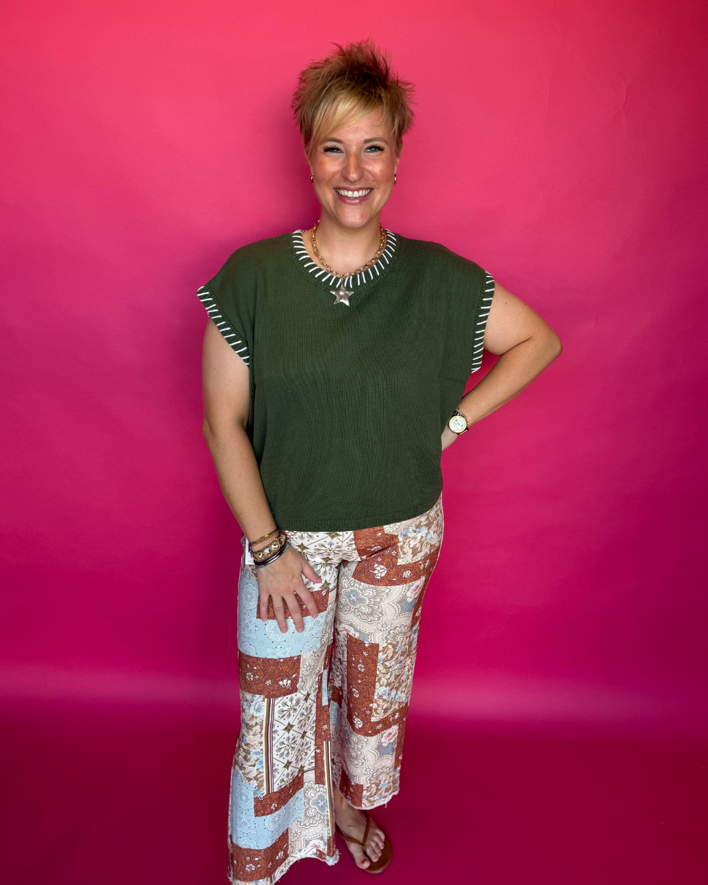 After Sunset Sweater in Army Green