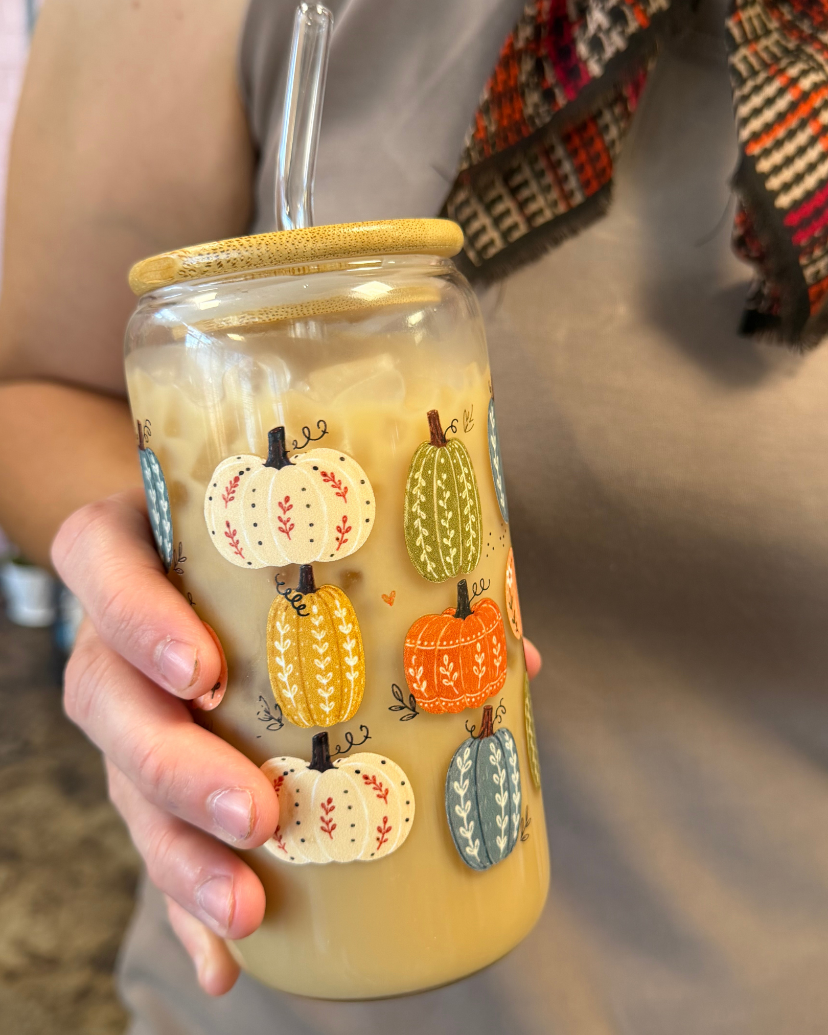 Pumpkin Spice Glass Tumble
