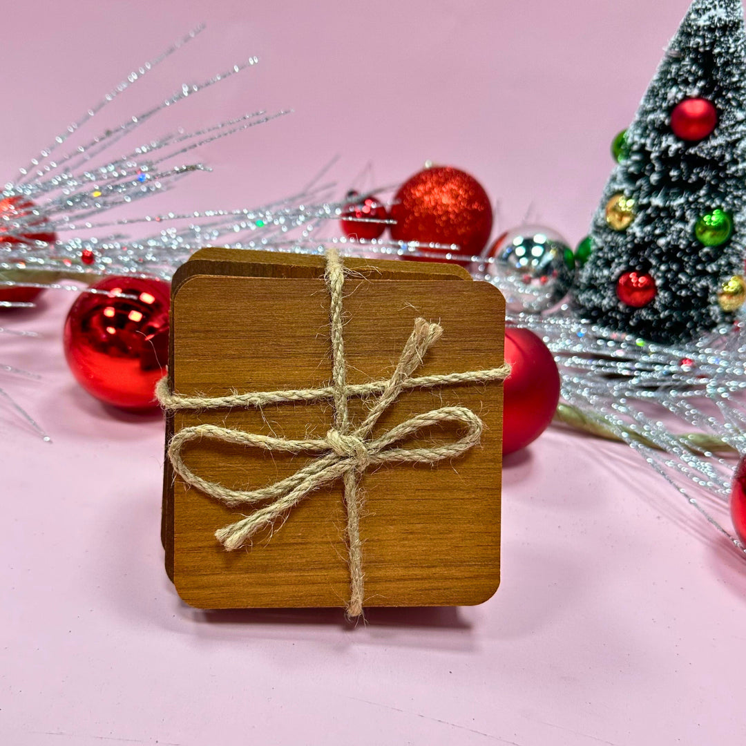 Square Acacia Wood Coaster