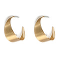 Matte Gold Curved Earrings