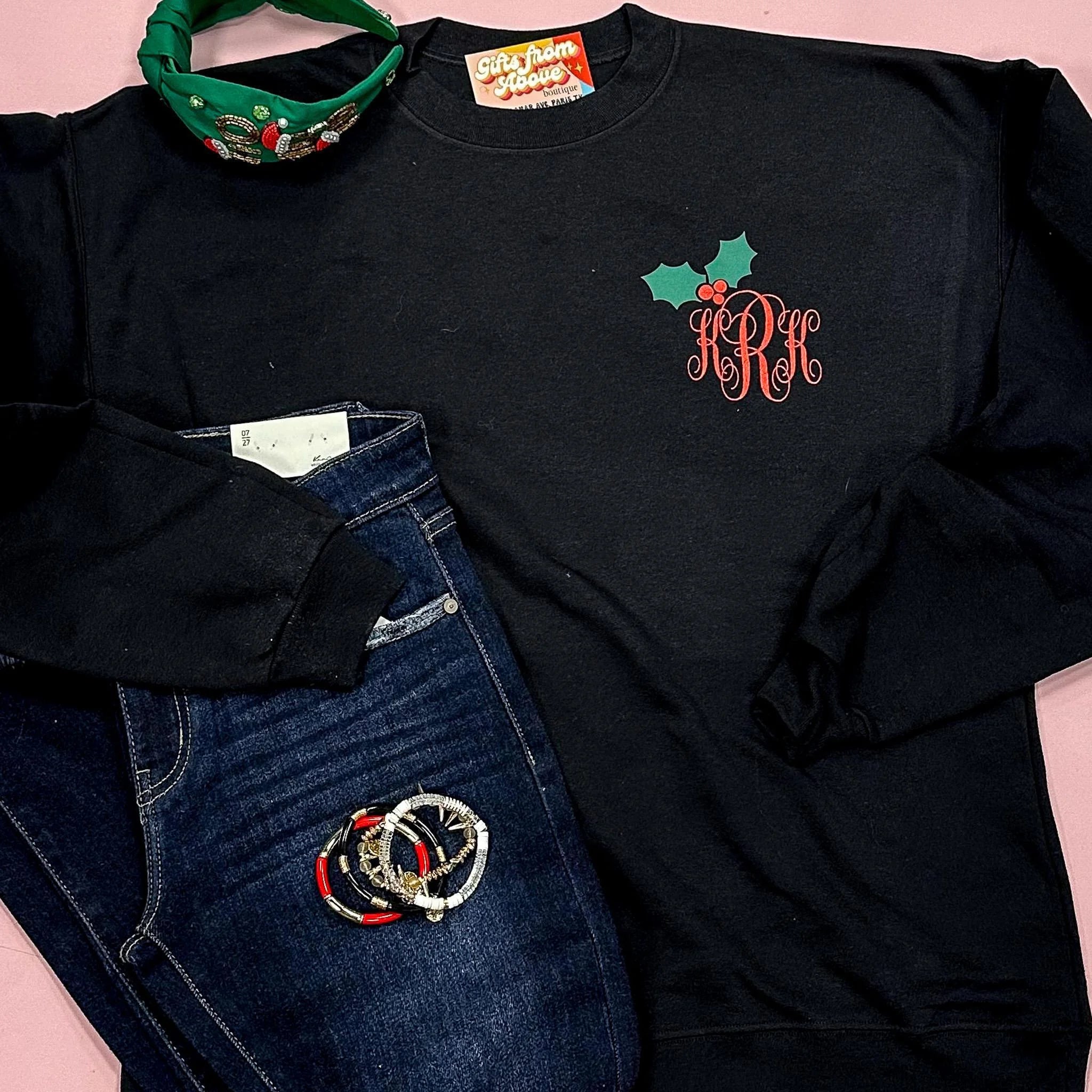 Holly Jolly Monogram Sweatshirt