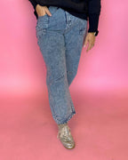 Blue Frost Barrel Denim