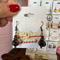Glass Beaded Earrings in Smoke