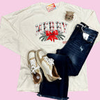 Plaid Merry Long Sleeve Tee