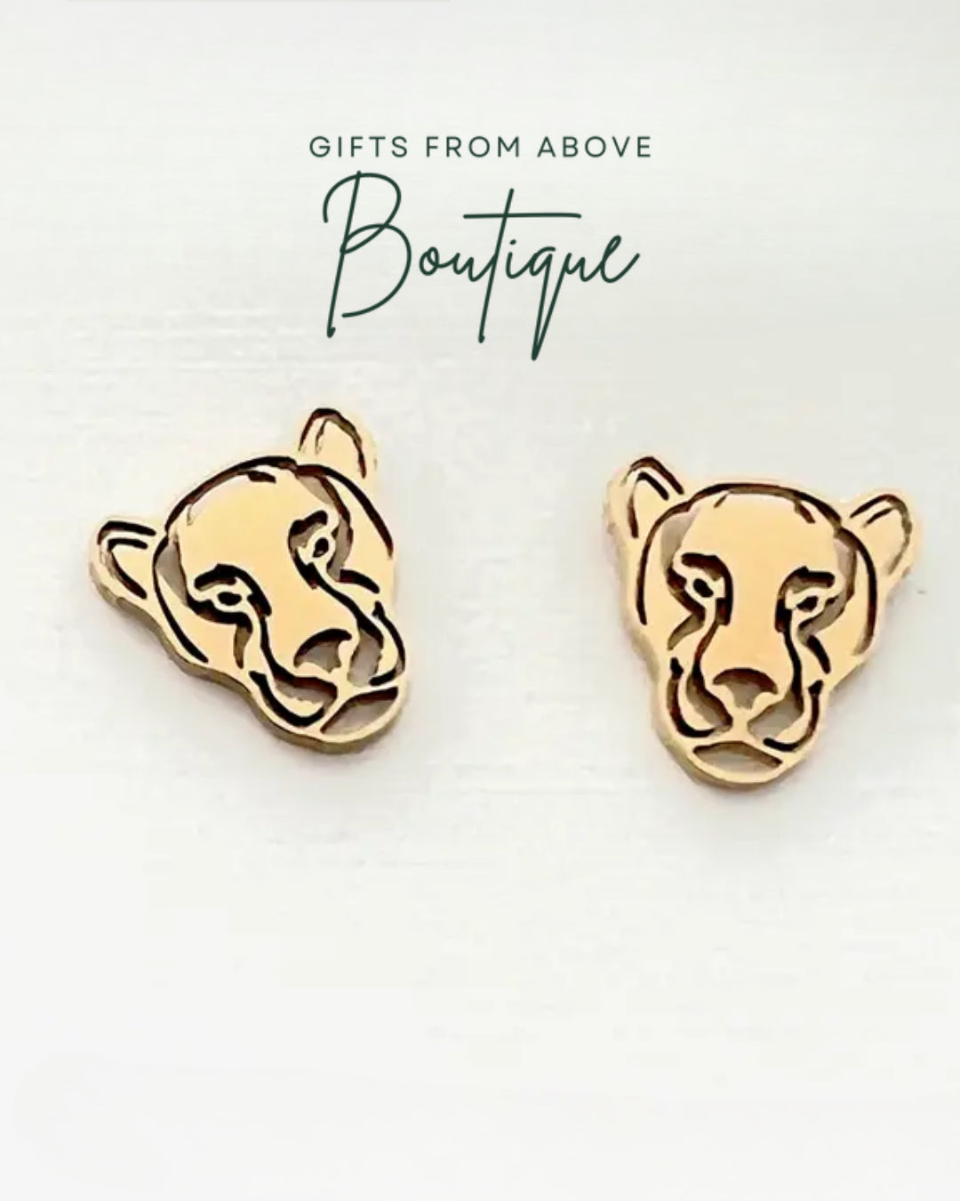 Panther Gold Stud Earring