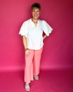 Bold Step Jeans in Flamingo Pink