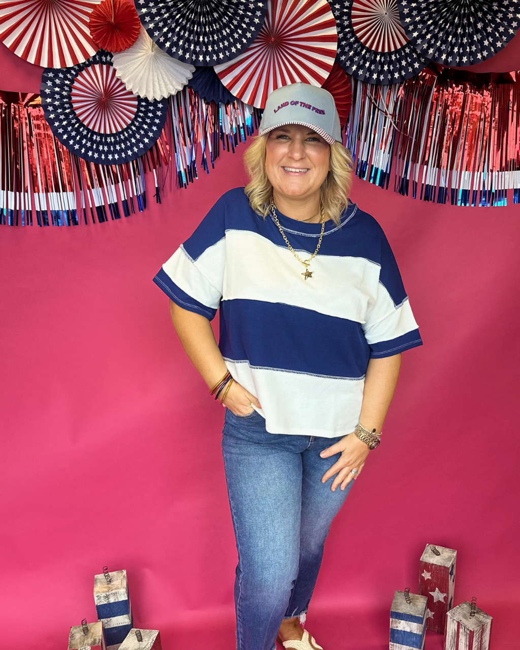Buttercup Breeze Top in Navy