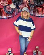Buttercup Breeze Top in Navy