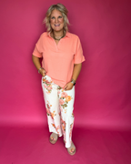 Turns Heads Top in Coral