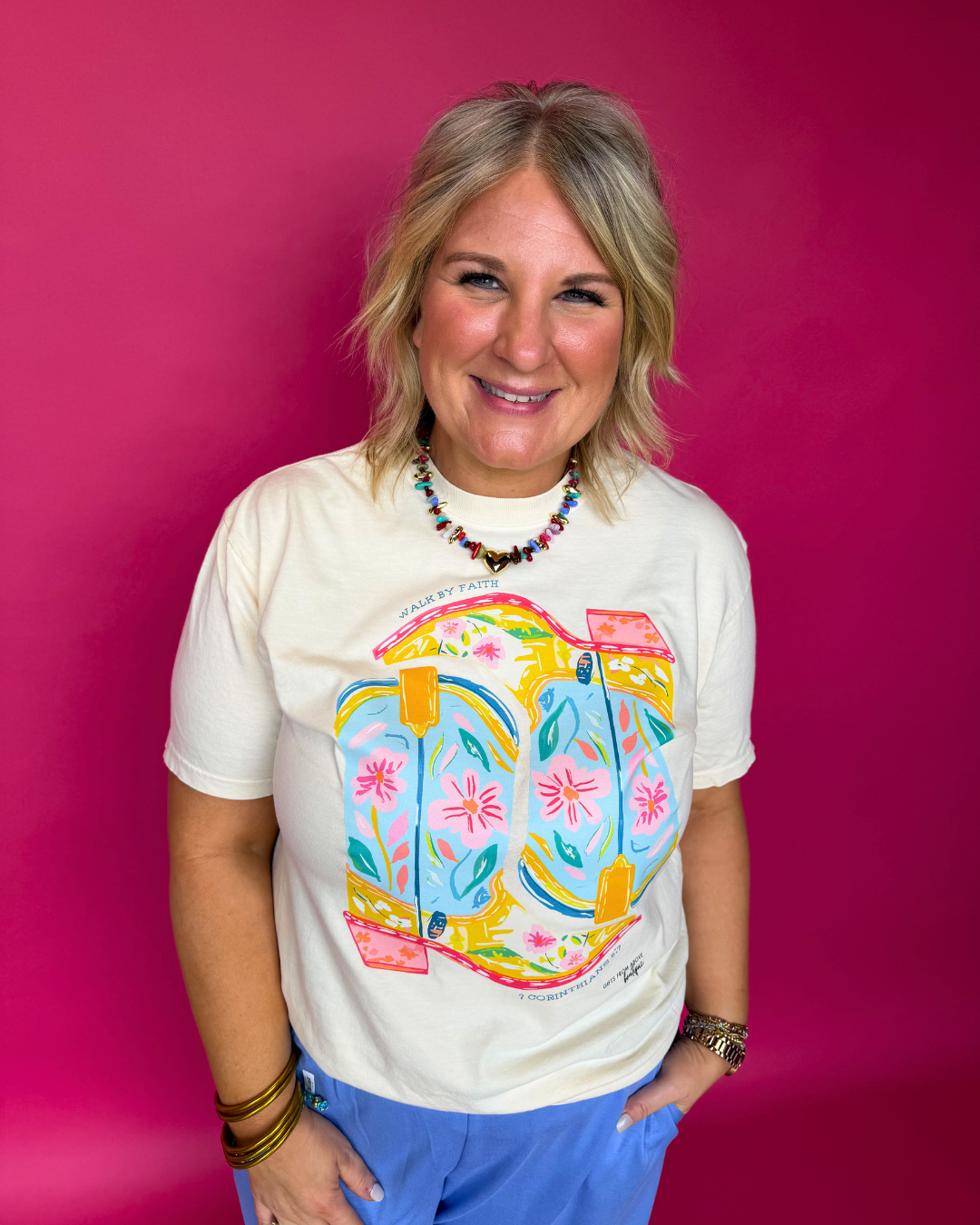 Walk by Faith Boots Tee