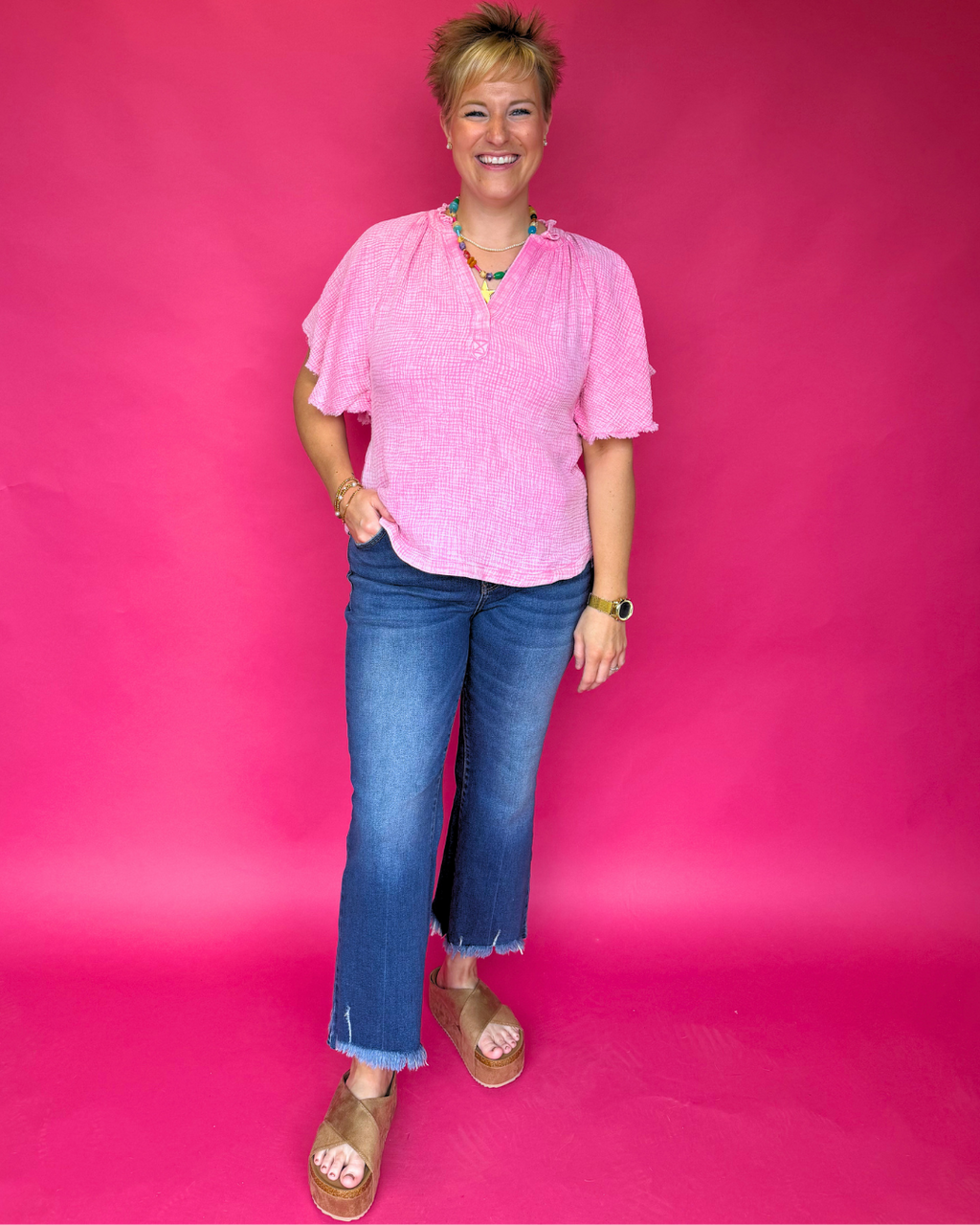 Wildflower Whisper Top in Pink