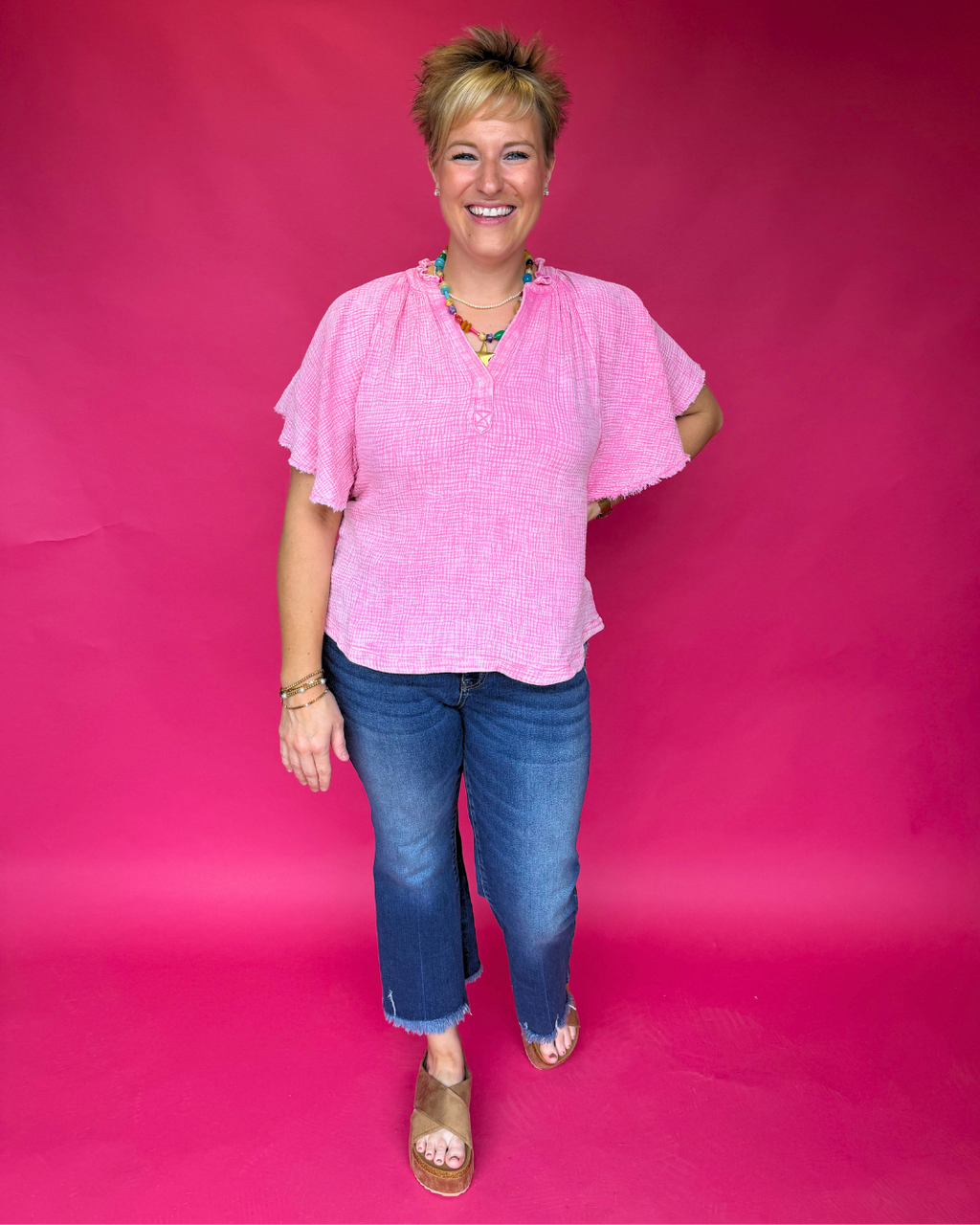 Wildflower Whisper Top in Pink