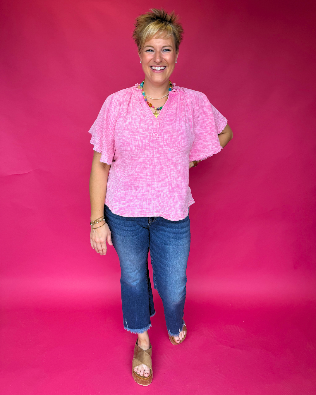 Wildflower Whisper Top in Pink