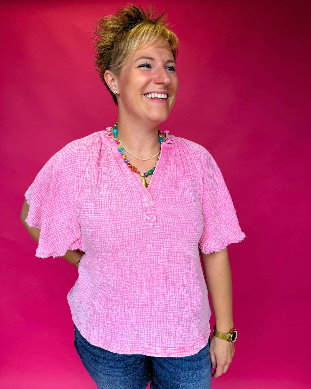 Wildflower Whisper Top in Pink