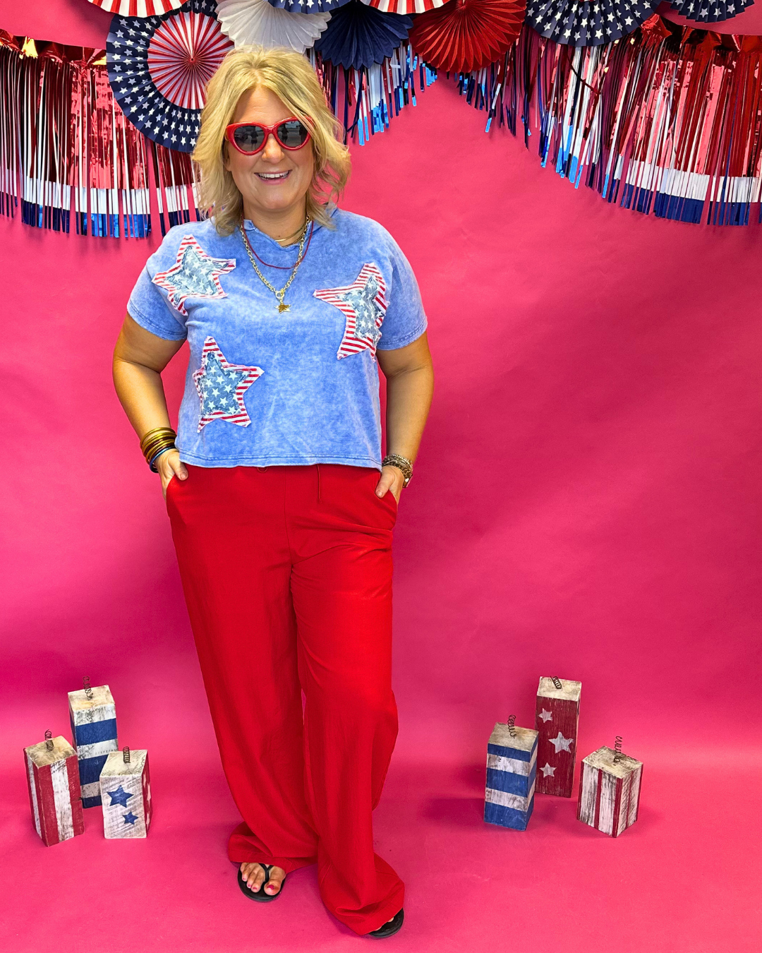 Star Spangled Patchwork Top