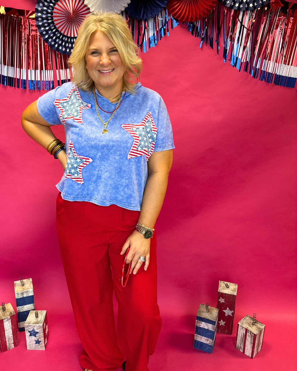 Star Spangled Patchwork Top