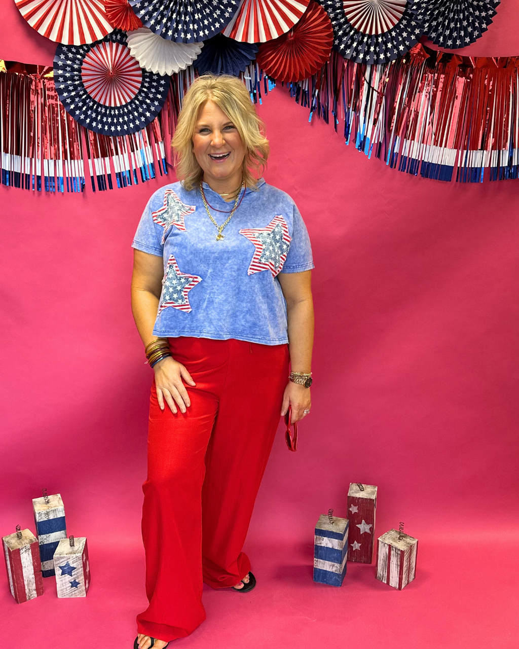 Star Spangled Patchwork Top