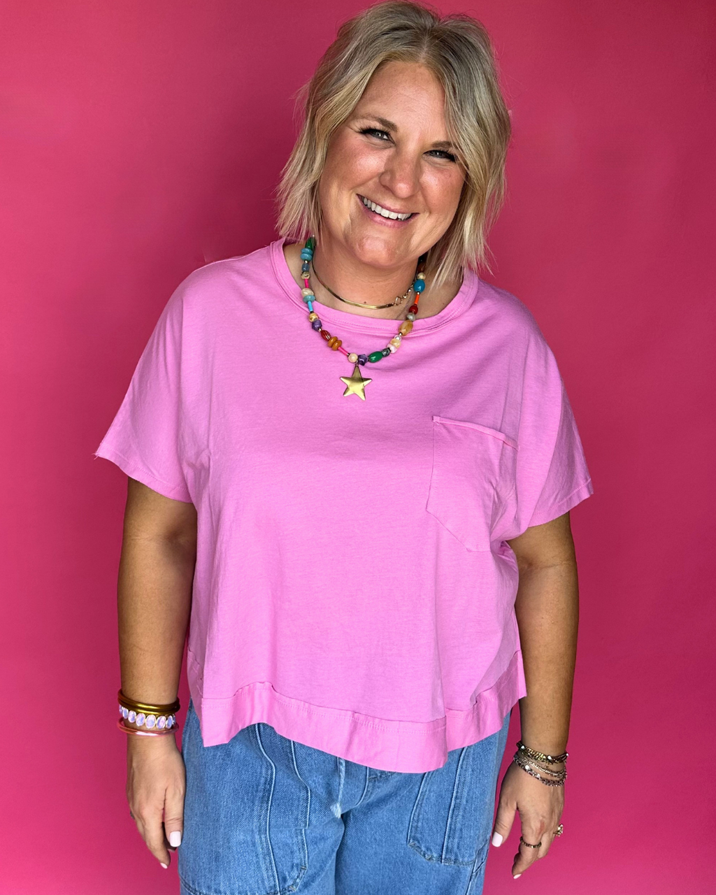 Sweet Citrus Tee in Candy Pink