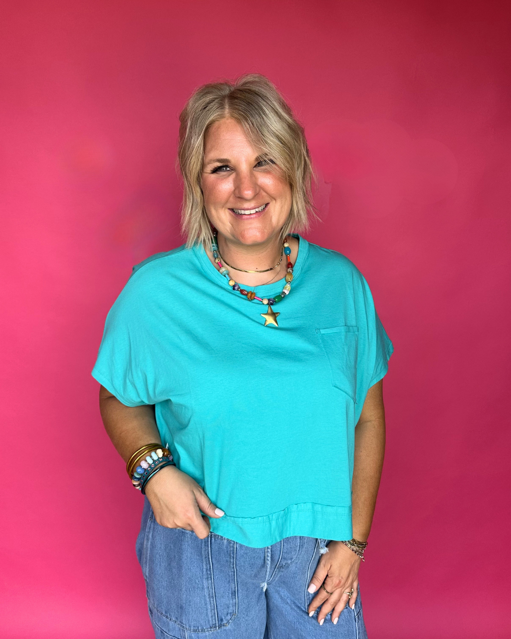 Sweet Citrus Tee in Turquoise