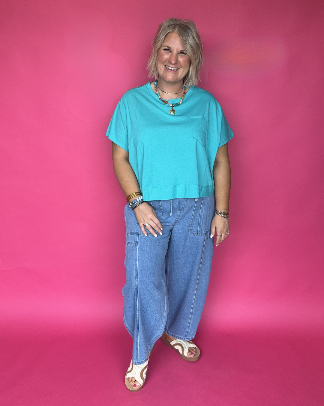 Sweet Citrus Tee in Turquoise