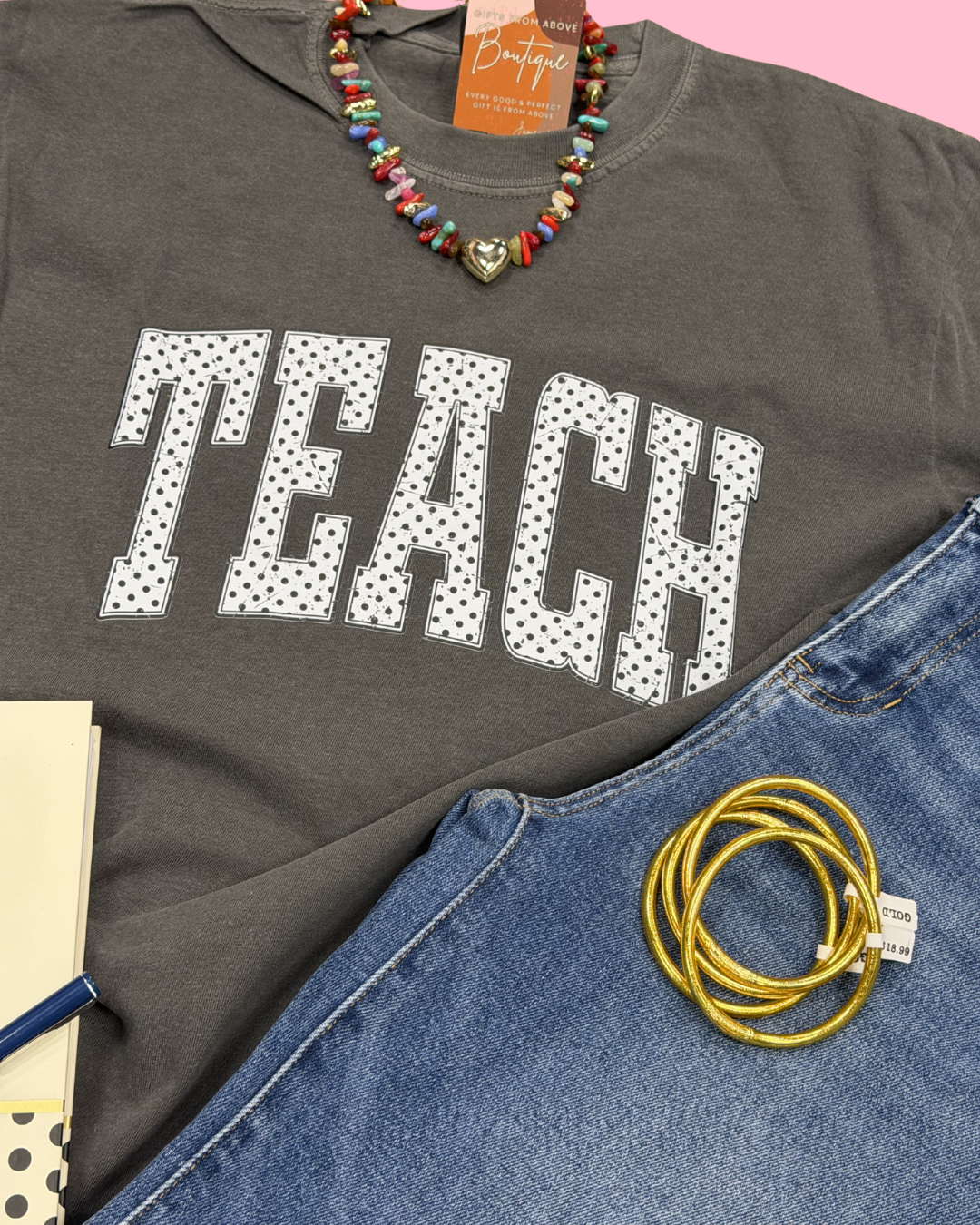 Polka Dot Teacher Graphic Tee