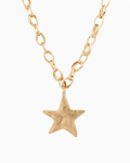 Large Hammered Star Necklace