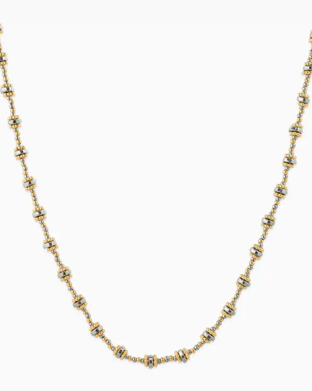 Two-Tone Rondelle Beaded Necklace
