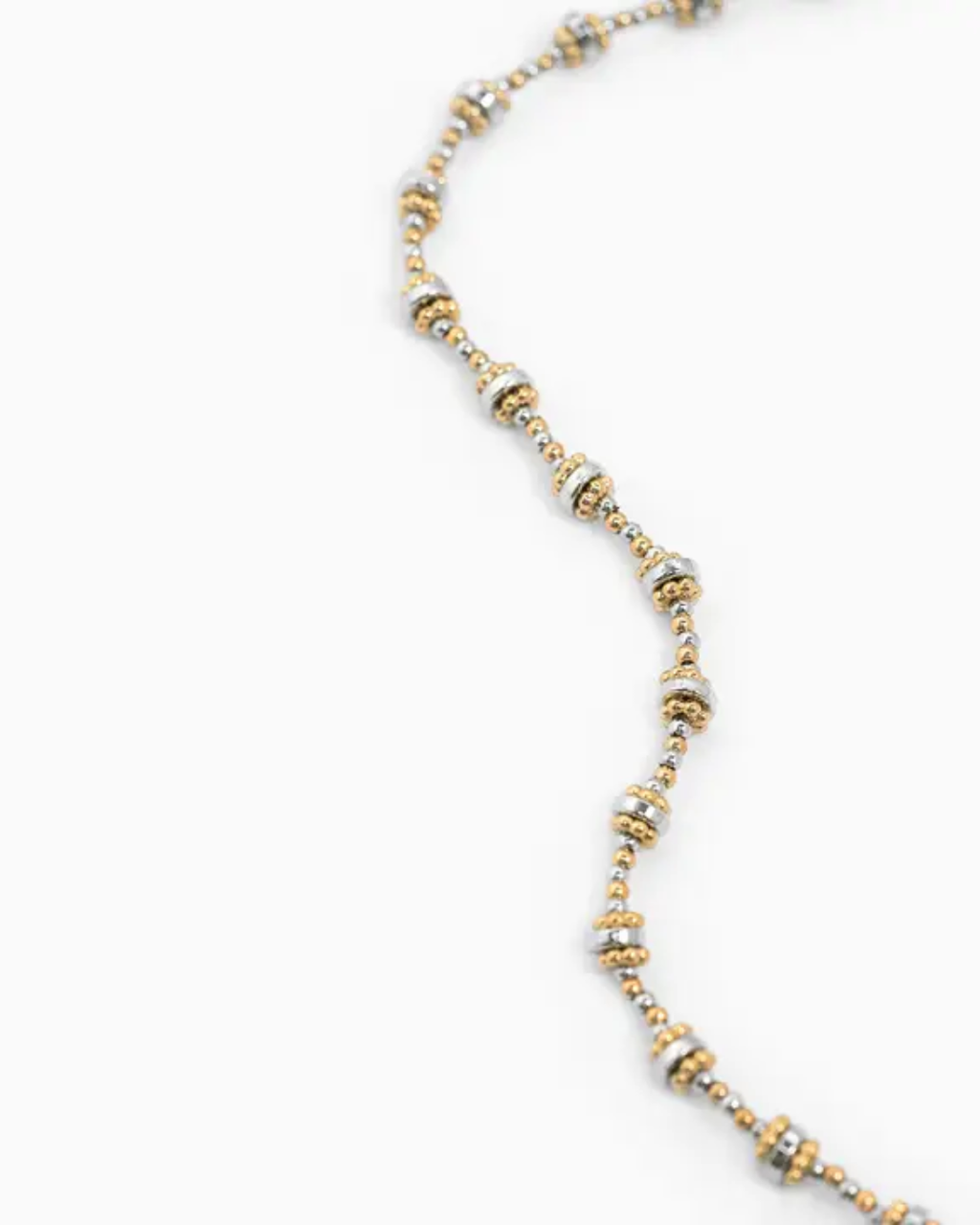 Two-Tone Rondelle Beaded Necklace